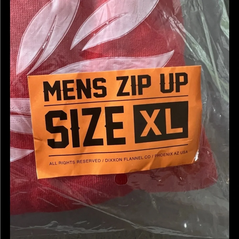 NEW Dixxon Flannel Co Zip-Up Hoodie Sweatshirt Men’s XL Red Streetwear - Picture 3 of 3
